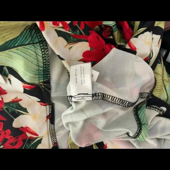 Boston Proper Floral Faux Wrap Skirt - Picture 6 of 7